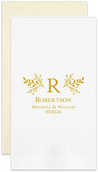 Wedding Serenity Personalized Flat Printed Guest Towels by Embossed Graphics