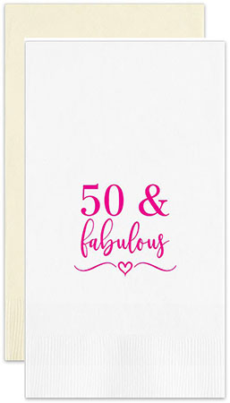 Fabulous Birthday Personalized Flat Printed Guest Towels by Embossed Graphics