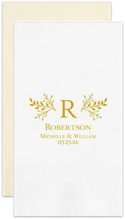 Wedding Serenity Personalized Flat Printed Guest Towels by Embossed Graphics Wedding Serenity Personalized Flat Printed Guest Towels by Embossed Graphics