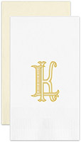 Unity Two Letter Monogram Personalized Flat Printed Guest Towels by Embossed Graphics