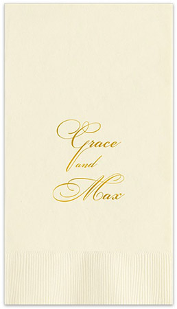 Couples Wedding Personalized Foil Stamped Guest Towels by Embossed Graphics Couples Wedding Personalized Foil Stamped Guest Towels by Embossed Graphics