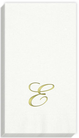 3Ply Quill Gold Initial Guest Towels