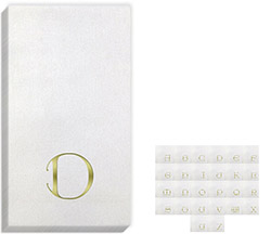 Bella Dieter Gold Initial Guest Towels