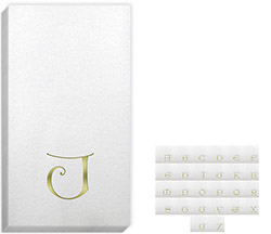 Linun Dieter Gold Initial Guest Towels