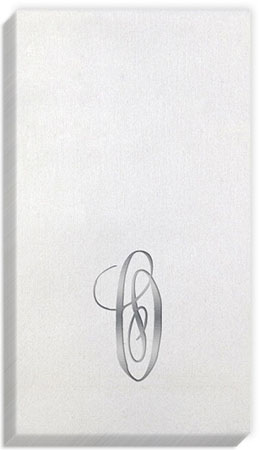 Bella Antoinette Silver Initial Guest Towels