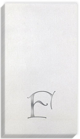 Bella Dieter Silver Initial Guest Towels