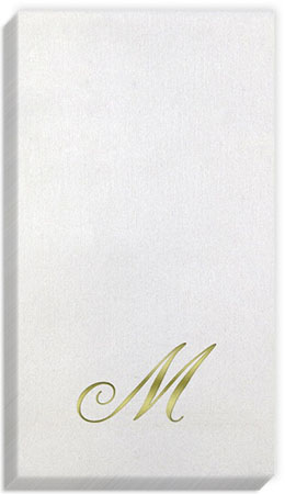 Bella Quill Gold Initial Guest Towels Bella Quill Gold Initial Guest Towels