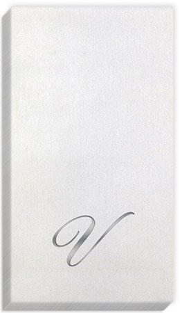 Bella Quill Silver Initial Guest Towels Bella Quill Silver Initial Guest Towels