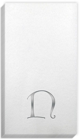 Linun Dieter Silver Initial Guest Towels Linun Dieter Silver Initial Guest Towels