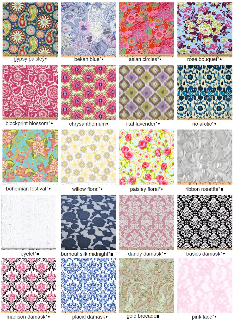 HB Deisgns Fabric Choices