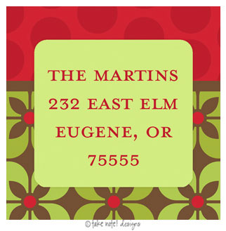 Take Note Designs - Address Labels (Winter Patterns Square - Holiday)