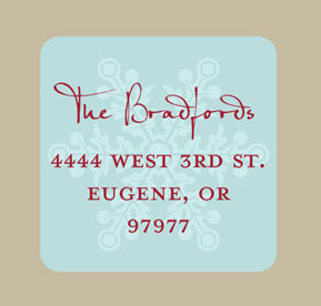 Take Note Designs - Address Labels (Snowflake Square - Holiday)