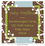 Take Note Designs - Address Labels (Berry Framed Square - Holiday)