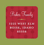 Take Note Designs - Address Labels (Red Strings Square - Holiday)