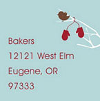 Take Note Designs - Address Labels (Mittens Square - Holiday)