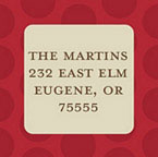 Take Note Designs - Address Labels (Red Dot Square - Holiday)