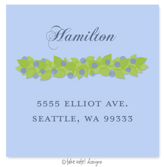 Take Note Designs - Address Labels (Juniper Berry Garland - Holiday)