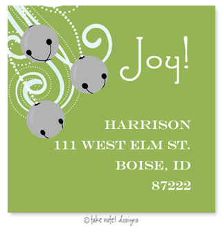 Take Note Designs - Address Labels (Silver Bells - Holiday)