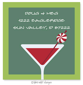 Take Note Designs - Address Labels (Peppermint Martini - Holiday)