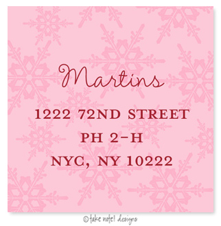 Take Note Designs - Address Labels (Joy in Pink - Holiday)