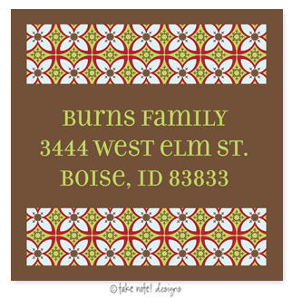 Take Note Designs - Address Labels (Snowflake Retro - Holiday)