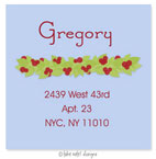 Take Note Designs - Address Labels (Winter Berry Garland on Blue - Holiday)