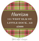 Take Note Designs - Address Labels (Warm Plaid - Holiday)