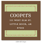 Take Note Designs - Address Labels (Green Tweed Brown Wrap - Holiday)