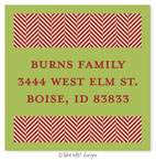 Take Note Designs - Address Labels (Red Tweed Green Wrap - Holiday)