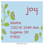 Take Note Designs - Address Labels (Green Vine and Berry on Blue - Holiday)