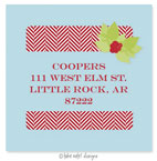 Take Note Designs - Address Labels (Red Tweed & Holly - Holiday)