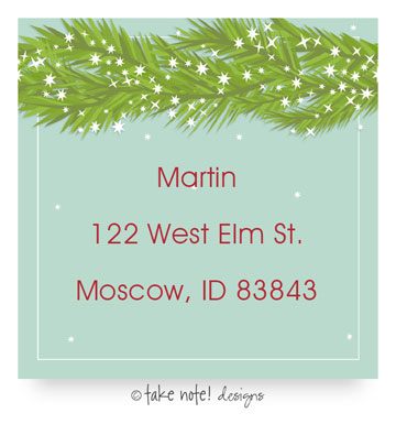 Take Note Designs - Address Labels (Star Boughs - Holiday)