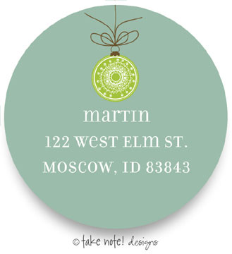 Take Note Designs - Address Labels (Ornament Joy - Holiday)