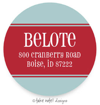 Take Note Designs - Address Labels (Red Wrap - Holiday)