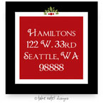 Take Note Designs - Address Labels (Red Frame Square - Holiday)