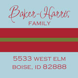 Take Note Designs - Address Labels (Blue Rugby Square)