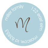 Take Note Designs - Address Labels (Blue Initial Circle)