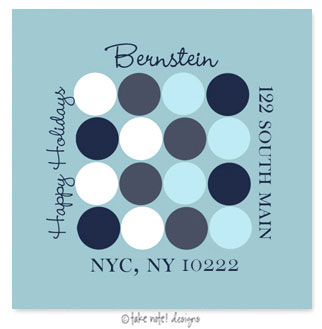 Take Note Designs - Address Labels (Blue Dots Square)