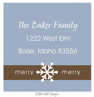 Take Note Designs - Address Labels (Denim and Chocolate Square)