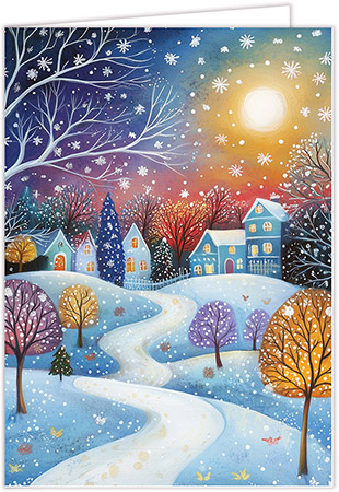 Personalized Charitable Holiday Greeting Cards by Altru Paper Co. (Peaceful Snow)