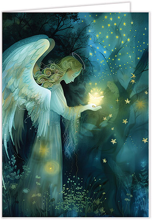 Personalized Charitable Holiday Greeting Cards by Altru Paper Co. (Enchanted Angel With Butterfly)