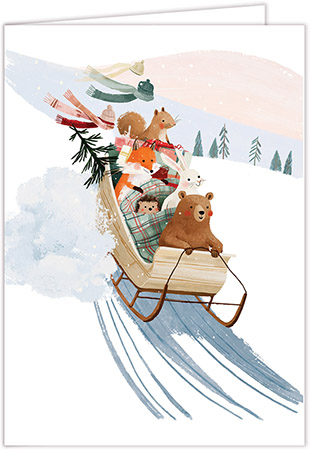 Boxed Charitable Holiday Greeting Cards by Altru Paper Co. (Sledding Buddies) Boxed Charitable Holiday Greeting Cards by Altru Paper Co. (Sledding Buddies)