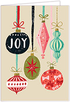 Boxed Charitable Holiday Greeting Cards by Altru Paper Co. (Joyful Watercolor Baubles)