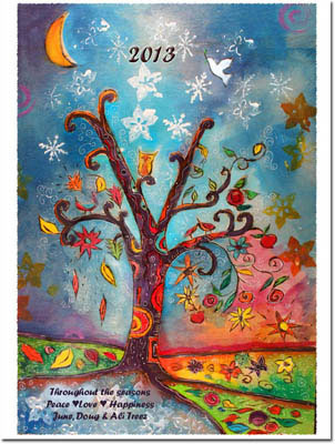 Another Creation by Michele Pulver Holiday Greeting Cards - Colors of the Wind