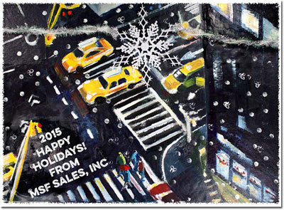 Another Creation by Michele Pulver Holiday Greeting Cards - Street Art