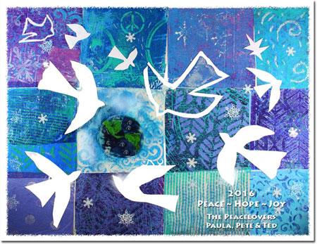 Holiday Greeting Cards by Another Creation by Michele Pulver - Flight of Matisse's Doves