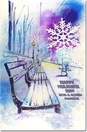 Holiday Greeting Cards by Another Creation by Michele Pulver - Snow and the City