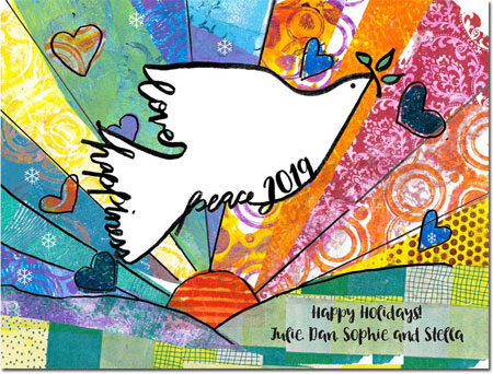 Holiday Greeting Cards by Another Creation by Michele Pulver - Love Peace Happiness