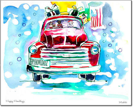 Holiday Greeting Cards by Another Creation by Michele Pulver - Happy Howlidyz Holiday Greeting Cards by Another Creation by Michele Pulver - Happy Howlidyz