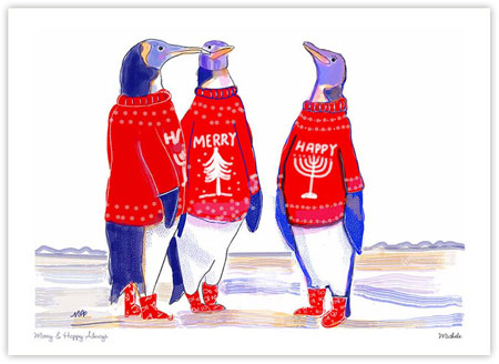 Interfaith Holiday Greeting Cards from Another Creation by Michele Pulver - Merry and Happy Always